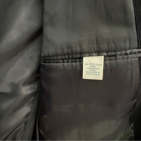 Saddlebred Corduroy Sport Coat Blazer Jacket Men's Size 44R Navy Blue - Picture 4 of 5